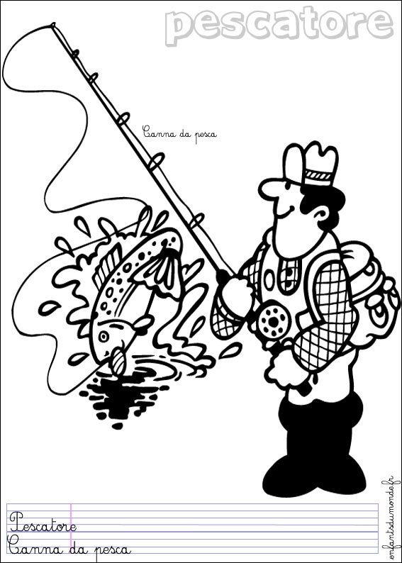coloriage pecheur 1